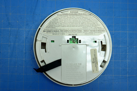 Back Kidde Model 0915 Smoke Alarm